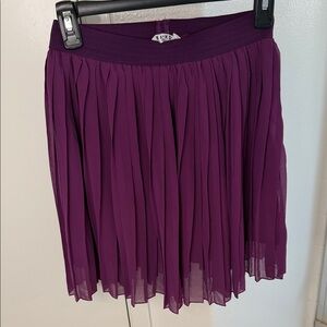 NA-KD Purple Pleated Chiffon Skater Skirt